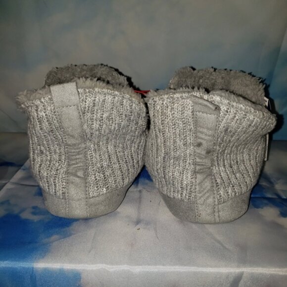 Dearfoam GRAY In/Out Memory No Sweat Comfort Foam Slippers M 7-8 NEW - Picture 3 of 7